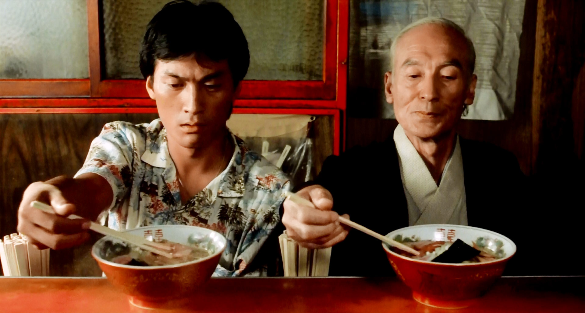 Tampopo still shot, ramen master with student