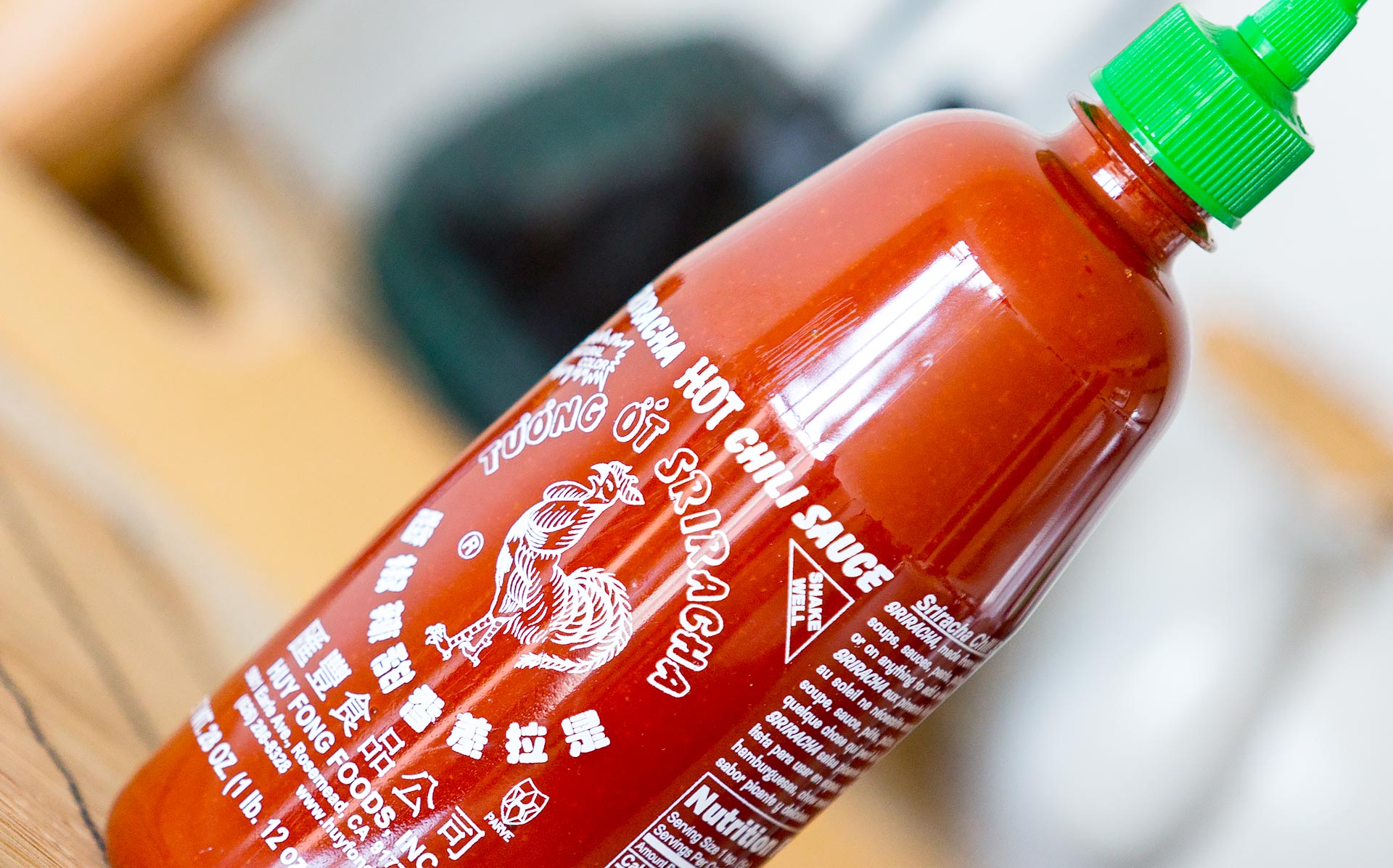 Bottle of Sriracha Sauce, Rooster