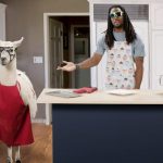 Richard Sherman with llama